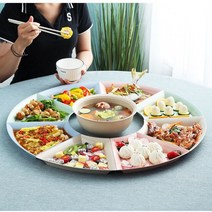 월남쌈 그릇 접시 반찬나눔 칸칸 플라스틱 호텔 구절판, 단일사이즈, F, 1개