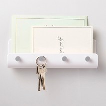 라온텐 현관 마스크 열쇠 키 걸이, 화이트, 1개