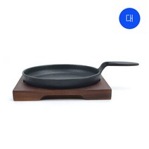 시둥마켓 +[시둥마켓]+_ 업소용철판받침대 철판받침대 목판받침 냄비받침 가정용냄비받침, 통주물 무쇠팬 스파게티 주물팬 목판받침대 세트 대