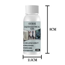 실리콘 실란트 30/50 ml 전기 테이프 절연 접착제 강한 방수 UV 보호 액체, 01 White 30ml
