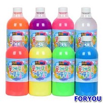 ForU836 거품물감 1000ml 8색 세트 유아물감 엄마표미술놀이 목욕놀이 촉감놀이