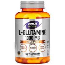 나우푸드 L 글루타민 Glutamine 아미노산 1000mg 120정 캡슐 영양제 NOW Foods, 1개
