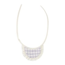 에이몽 깅엄 레이스 양면 턱받이 퍼플스트라이프