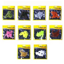 10 pcs 나선형 t 물고기 미끼 인공 소프트 루어 스트라이프 낚시 웜 스피닝 소프트 베이트 태클 도구 호수 다채로운, type1