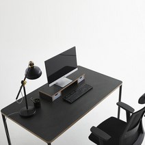 라이트오피스 듀오백 일자형 책상 BDB014 1400×800, 화이트/화이트