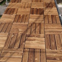 방부목 목재 데크 사이즈 테라스 인테리어 옥상 전원주택 조립식 베란다 인조 나무 타일, B