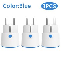 스마트 플러그 스위치 콘센트가리개 diyCORUI-Tuya 스마트 지그비 3.0 전원 플러그 16A EU 콘센트 3680W 미, 한개옵션1, 09 blue 3pcs