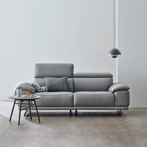 한샘 MVME 노마딕 천연가죽 리클라이너 소파 3인, 페더화이트(A)