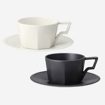 킨토 OCT 컵 앤 소서 - 220ml 2색상, 블랙