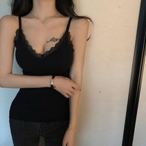 옷자락 [옷자락] 여자 레이스 볼륨 글램룩 슬림핏 뷔스티에 나시