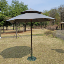 대연파라솔 국산 탈색방지 중형 파라솔 2.3m 캠핑 비치 차박, 회색