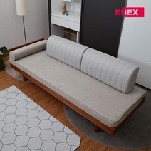 [에넥스]에스코지 마망 원목 아쿠아텍스 데이베드 소파베드+매트+원형쿠션+등쿠션2개_착불, 아카시아