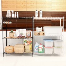 오너클랜 [가쯔] 메탈선반 수납장 3단/4단/5단 3size 2colors, 03_메탈선반 수납장 5단 900 블랙