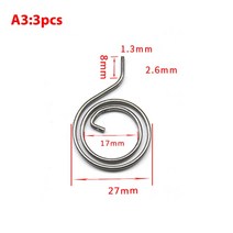 견고한 3Pcs 26mm 플랫 와이어 도어 잠금 핸들 스프링 코일 도구 홈 교체 반환 비틀림, 03 A3