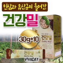마밀 마죽 누룽지 호박 블루베리 건강분말 미숫가루 인삼과 유산균이 들어간 건강밀 30g x 10포-72394EA, 쿠팡 1, 쿠팡 본상품선택