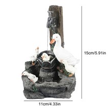 실내분수대 실내분수 미니분수대 미니분수 가정용분수 정원 조명 조각 수지 바닥 분수 led 빛 동물 물 분수 야외 공예 분수 방 인형 공예, 스타일