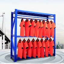 창고 의류 행거 세탁소 앵글 매장용 옷가게 대량 거치, 파란색150x60x2002겹 (적층 2겹)