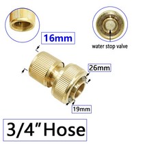 전동농약분무기 1/2 ''3/4'' 1 ''황동 호스 퀵 커넥터 16mm 20mm 구리 탭 커플 링 어댑터 정원 튜브 수리 급수 건 피, [23] W