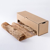디스펜서 친환경 종이에어캡 종이완충재 뽁뽁이 페이퍼 랩 포장지 완충제 롤, 06_257Y_블랙1롤+디스펜서