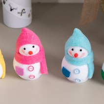 플라워트리 큐빅눈사람 9cm, 레드