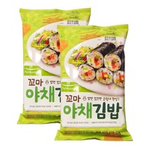 풀무원 꼬마김밥 야채 김밥 세트 124gx2 +아이스박스
