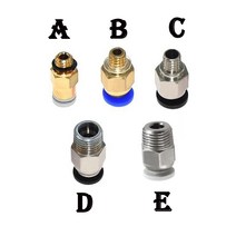 프린터 부품 교체 1pcs 3d pc4-m6 mk8 od 4mm 2mm 튜브 필라멘트, 전자 흰색 pc4-01