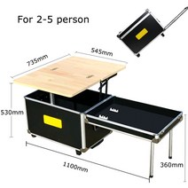3단 우드 쉘프 컨테이너 상판 캠핑 선반 tryhomy 55l 휴대용 접이식 주방 야외 요리 테이블 알루미늄 자동차 식기 조리기구 보관 상자 테이블 new, 접이식 테이블 b, 협력사