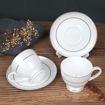 본차이나 당초 커피잔 4P 2인 찻잔세트, 구성