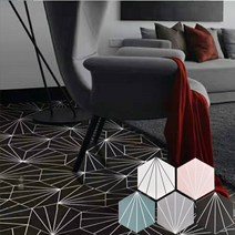 중앙데코 단색 육각타일 200 x 230 까르데 헥사곤 타일 벽 바닥겸용 1박스(29장), 05.블랙[23047] (1Box/29장1㎡), 1box