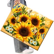 파센 DIY 보석 십자수 캔버스형 50 x 40 cm, A-008.행운의 해바라기