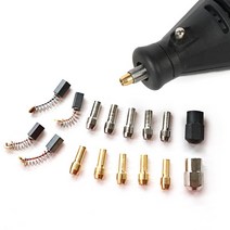 드러멜 드레멜 다용도조각기 목공 생크 4.3mm 콜렛 세트 16 개 Dremel 로타리 공구 다이아몬드 디스크 2 M8 너트 5x5x8 카본 브러쉬