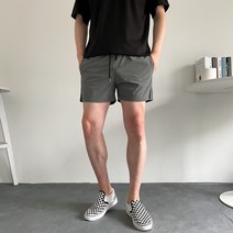 남자 여름 아이스 에센셜 스판 3부 밴딩 반바지 쇼츠