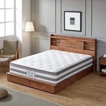 핀란디아 몬테 원목 서랍형 LED 킹침대 K/Q 퀸침대/킹침대 겸용, 단품