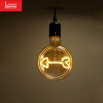 코스모스전기 롱LED 에디슨램프 G125 납작화살표램프 5W LED G125 납작화살표 5W 인테리어전구