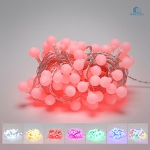 LED 앵두 전구 적색 트리구 96구 투명선 연결형(DC 24V) 1m 캠핑 감성 조명 크리스마스 소품 파티 조명 RGB 트리구 인테리어 악세사리 무드등, 4색(적색/황색/청색/녹색), 포함