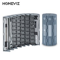 홈위즈 권축 접이식 가정용 드라이버 비트 세트 수리 공구함, 그레이