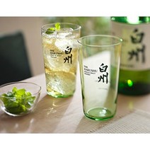 산토리 야마자키 하쿠슈 히비키 치타 위스키잔 하이볼 언더락 유리컵 텀블러, 2개