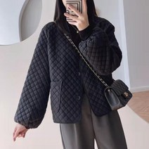 크크섬 여성 퀼팅 덕다운 숏패딩 누빔 경량 오리털 점퍼