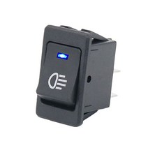 KCD4 로커 스위치 ON-OFF 2 위치 4 핀 LED 12V 35A 자동차 조명 로커 스위치가있는 안개 램프 스위치, 02 Blue