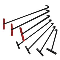 맨홀뚜껑 개폐기 하수구 덮개 지렛대 갈고리 T자형, 뭉툭한 65cm - 고무 슬리브 포함, 1개