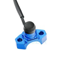 전기 팩 부품 DIY 호환 변환 LMoDri-CNC 알루미늄 오토바이 스위치 수동 리턴 버튼 핸들 바 마운트 헤드 램, 03 파란, 한개옵션1
