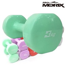 무지개 컬러 코팅 아령, 레인보우 컬러 아령 3kg