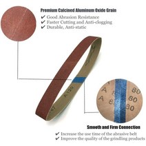 에어샌딩기 에어 샌더기 광택기 10330 벨트 그라인더 벨트 샌더 앵글 그라인딩 머신, 10pcs 브라운 벨트, 04 10pcs brown belts