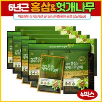 6년근 홍삼과헛개나무열매30포x4박스 피로회복 간기능개선 골다공 근육통완화 관절 당뇨에도움 혈행 기억력 홍삼농축액 진세노사이드 사포닌 여성갱년기 피로 스트레스 직장인 수험생