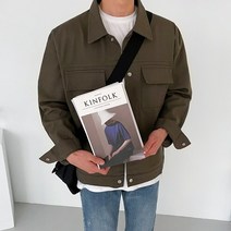 봄신상] 남자 오버핏 스냅 코튼 트러커 자켓 5355