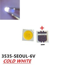 나인틴 LG UNI 루멘 50-100피스삼성 LED 의 1W 3V 2W 6V 9V 12V 3535 흰색 LCD 백라이트 TV 응용 프로그램, [06] 6V 50PCS