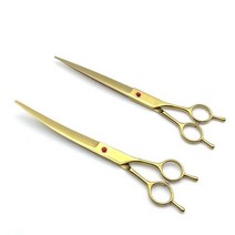 강아지 애견 미용 가위 그루밍 전문 스트레이트 곡선 80 인치, 6.분홍색