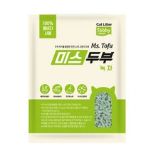 미스두부 녹차 7L x 6개 고양이모래 두부모래, 미스두부 녹차 7L x 6개 고양이
