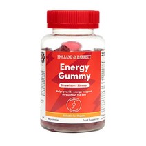 Holland & Barrett 홀랜드 앤 바렛 에너지 멀티 종합 비타민 구미 딸기맛 영양제 Energy 60정, 1세트