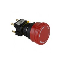 2B 푸쉬락 누름걸림 돌림복귀 비상 스위치 방향표시 16mm KEPB16ER-2B, 빨간색 [KEPB16ER-R2B]